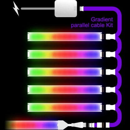 Gradient - Parallel Cable | BLACK Multi Point Splitter 2,3,4+ way | in Feet