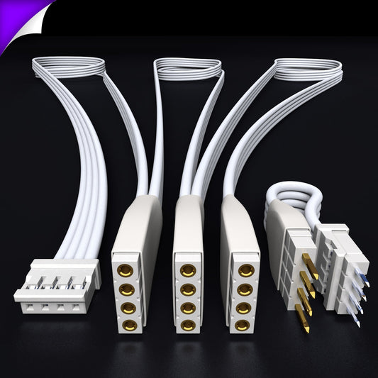 Gradient - Parallel Cable | WHITE Multi Point Splitter 2,3,4+ way | in Feet