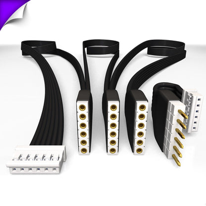 Plus V2 - BLACK Parallel Cable | Multi Point Splitter 3,4,5,6,7,8+ way | in Feet