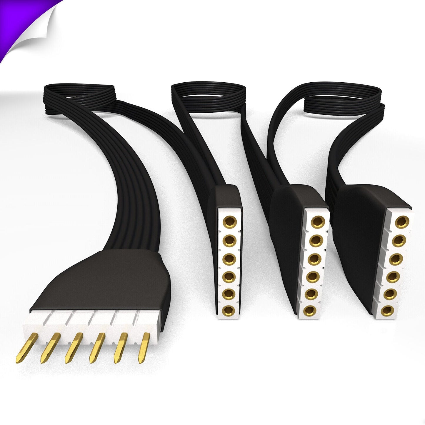 Plus V2 & V3 - Parallel Cable | BLACK Multi Point Splitter 3,4,5,6,7,8+ way | in Feet