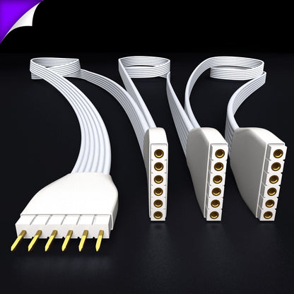 Plus V2 & V3 - Parallel Cable | WHITE Multi Point Splitter 3,4,5,6,7,8+ way | in Feet