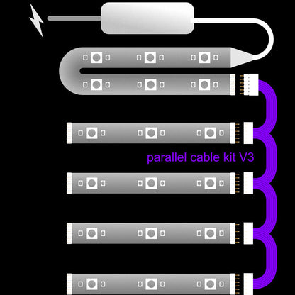 Plus V2 & V3 - Parallel Cable | WHITE Multi Point Splitter 3,4,5,6,7,8+ way | in Meters