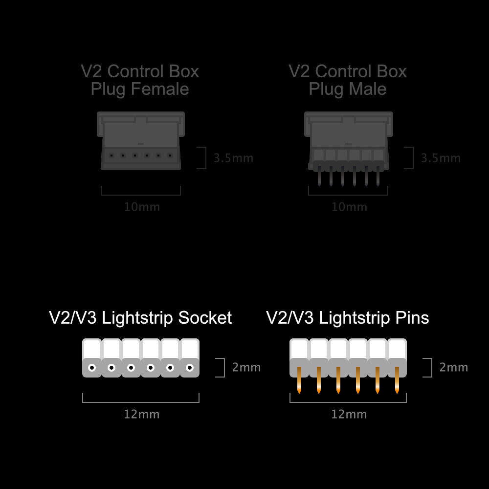 Plus V2 & V3 - Pin & Socket Strips | 6 Pin Single