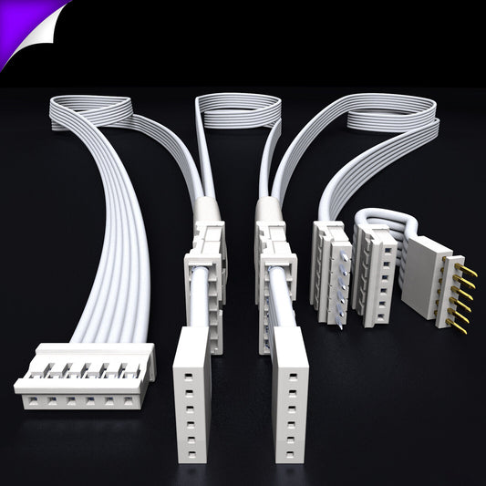 Plus V4 - Parallel Cable | WHITE Multi Point Splitter 3,4,5,6,7,8+ way | in Meters