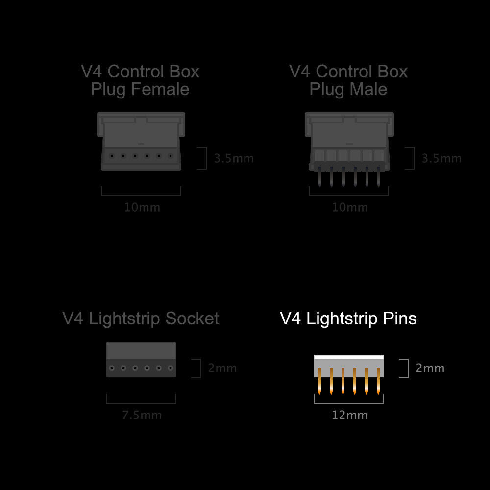 Plus V4 - PIN STRIP | Male 6 Pin Single PCB